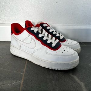 Nike af1 red and blue